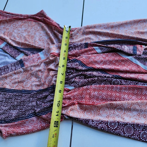 BCBG MAXAZRIA WOMEN'S Purple ORANGE DRESS Stretch WRAP CORAL ELEGANT XS - Picture 12 of 14